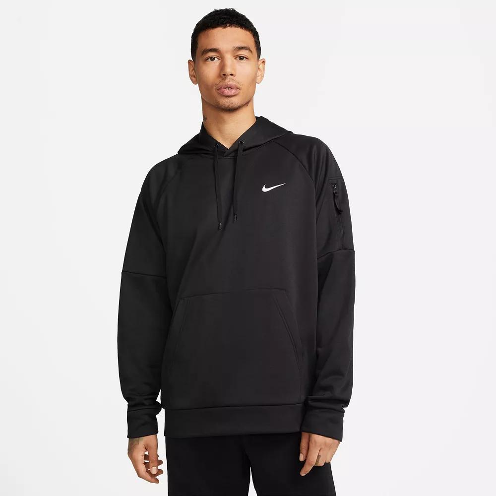 Nike Men's Therma-FIT Pullover Training Hoodie in Black/Black Size 3XL 100% Polyester Product Image