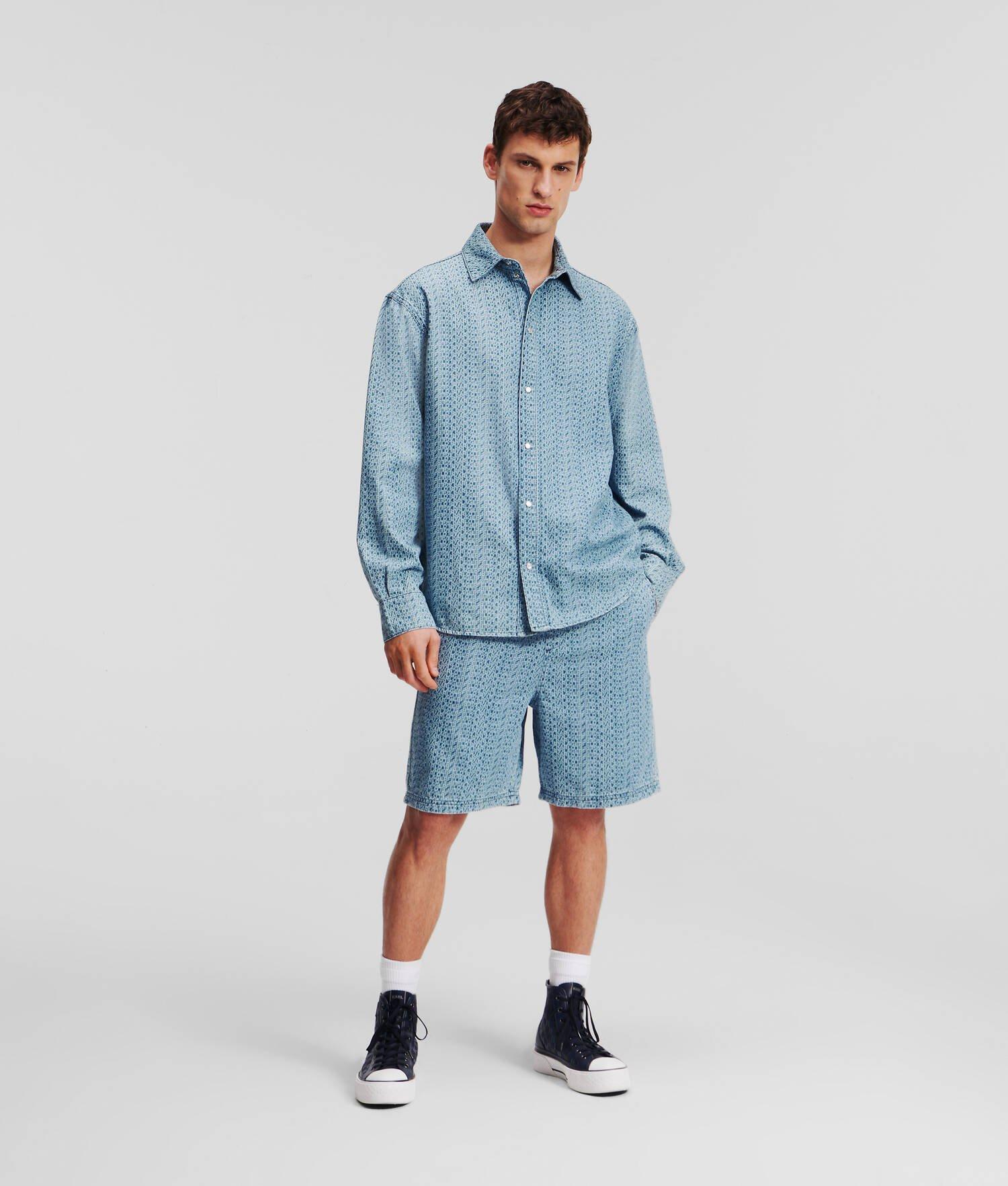 ALL-OVER KARL LOGO DENIM SHIRT Product Image