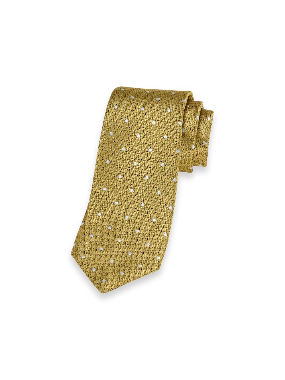 Dot Woven Silk Tie - Orange Product Image