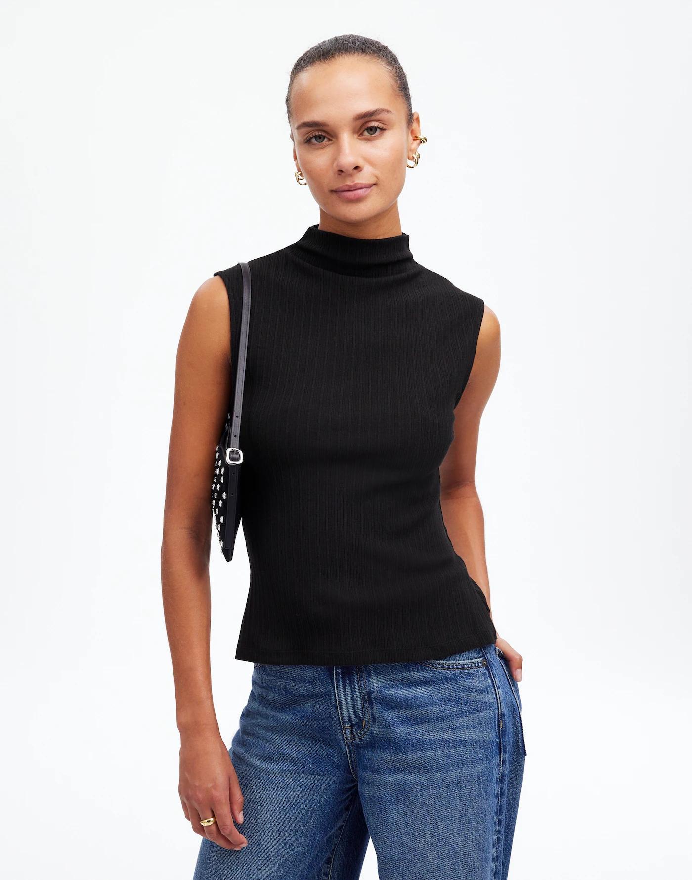 Ribbed Mockneck Tank Product Image