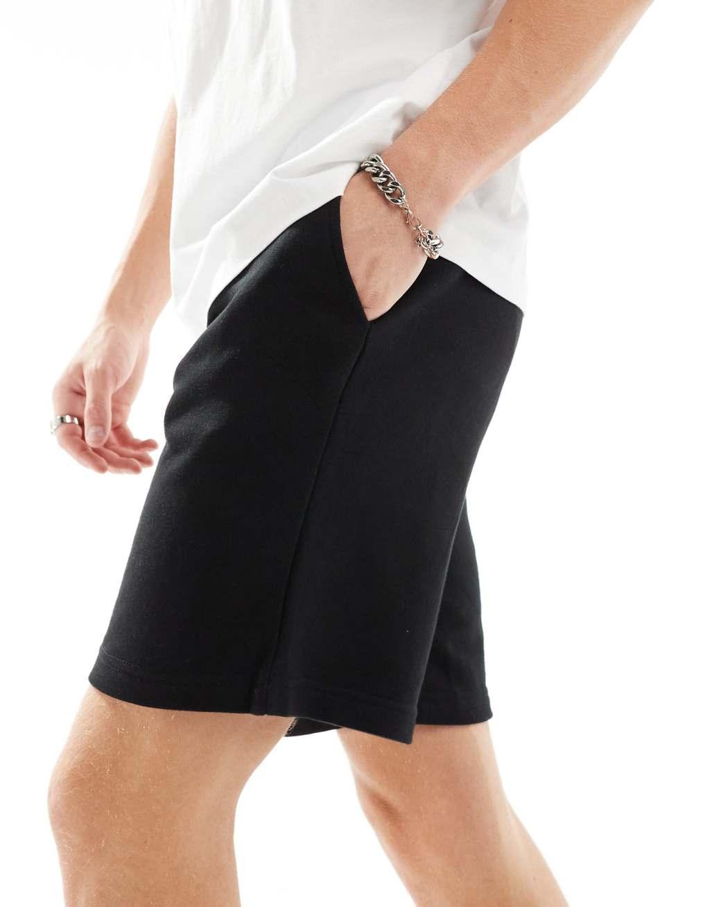 Bershka jersey short in black Product Image