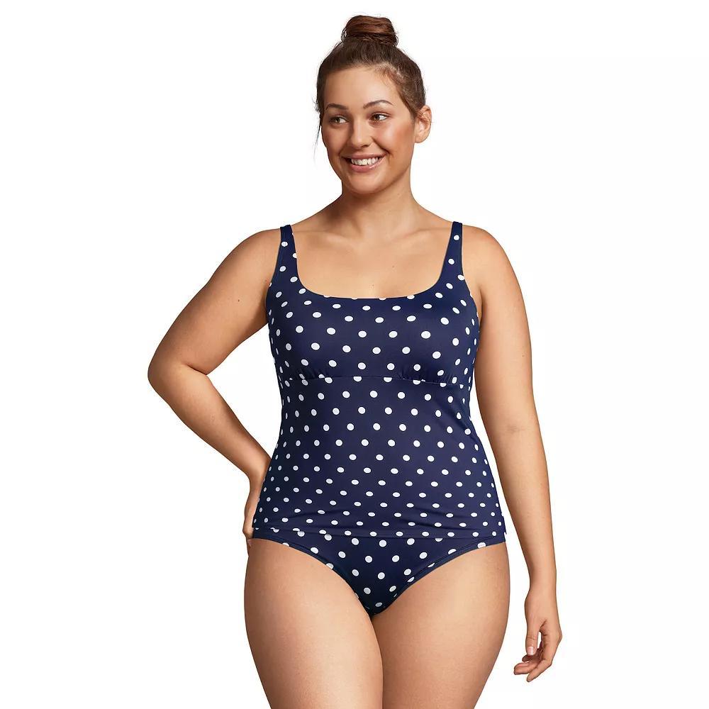 Womens Lands End DD-Cup UPF 50 Squareneck Underwire Tankini Top Product Image