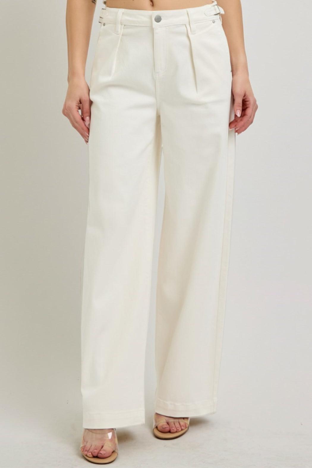 Mid Rise Pleated Wide Leg Product Image