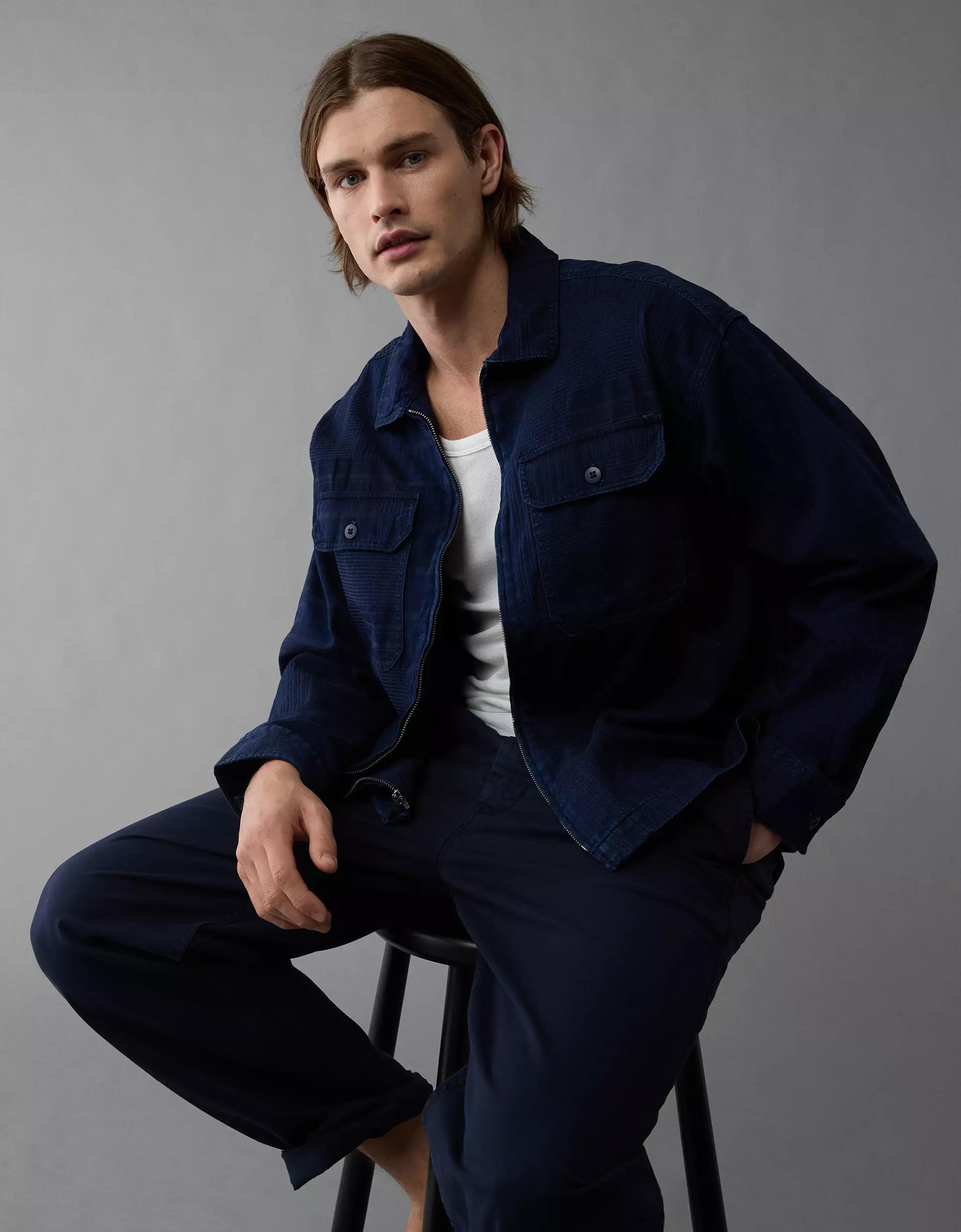 AE Jacquard Shirt Jacket Product Image