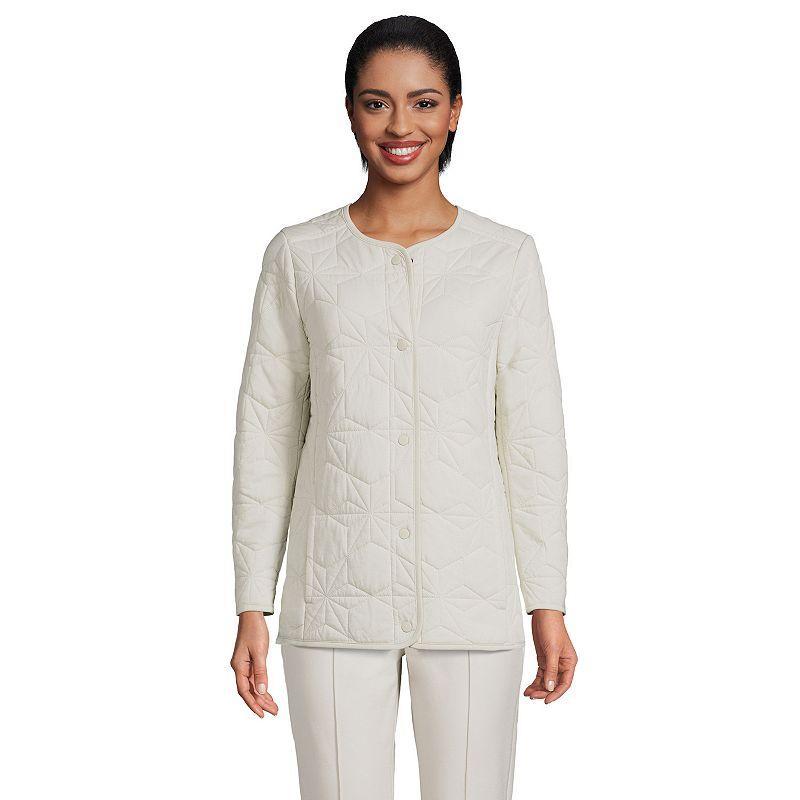 Women's Lands' End Insulated Cotton Long Jacket, Size: Small, Deep  Blue Product Image