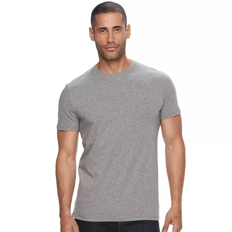 Mens Apt. 9 Premier Flex Short Sleeve Crewneck Tee Fog Grey Product Image