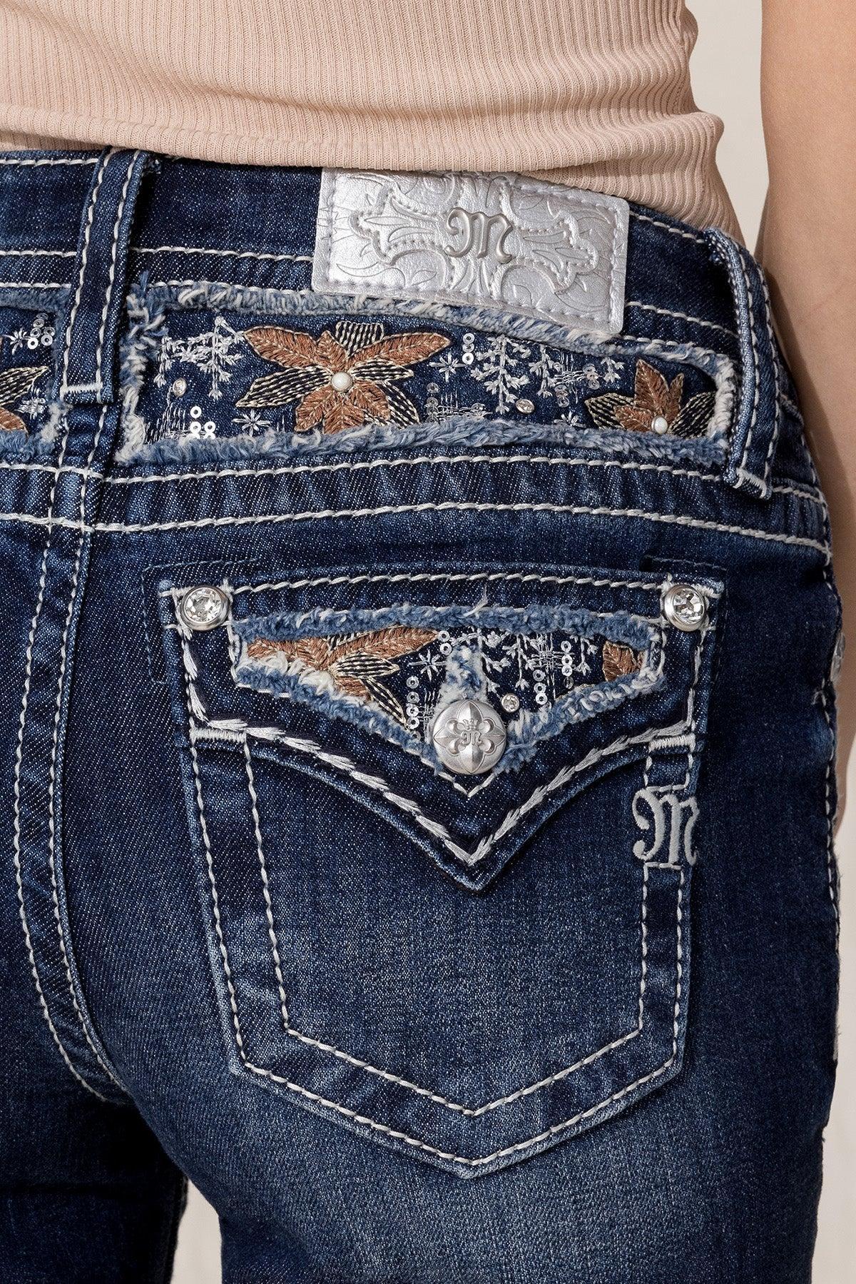 Floral Paradise Bootcut Jeans Product Image