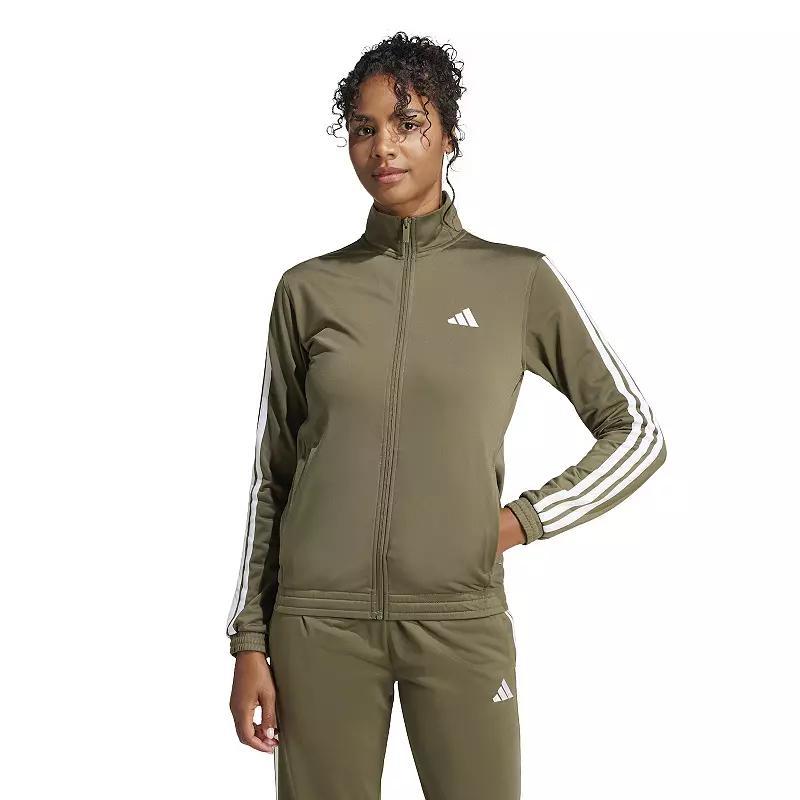 adidas Tricot 3-Stripes Track Jacket Black S Womens Product Image