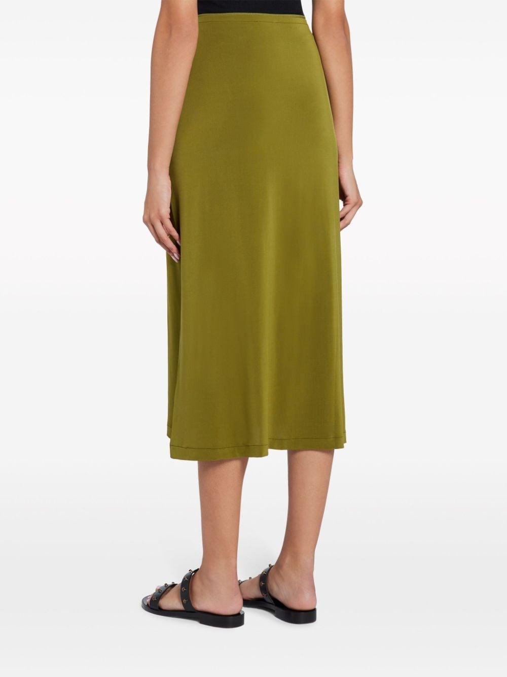 VINCE Pull-on Midi Skirt In Green Product Image