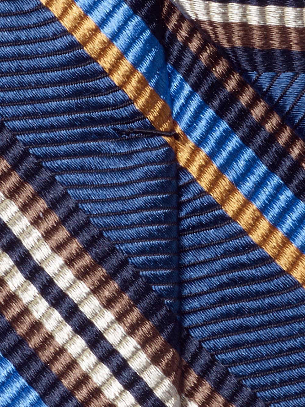 Stripe Woven Silk Tie - Blue Multi Product Image