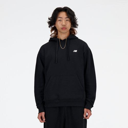 New Balance Men's Sport Essentials Fleece Hoodie in Black/Black Size Large Cotton/Polyester/Fleece Product Image
