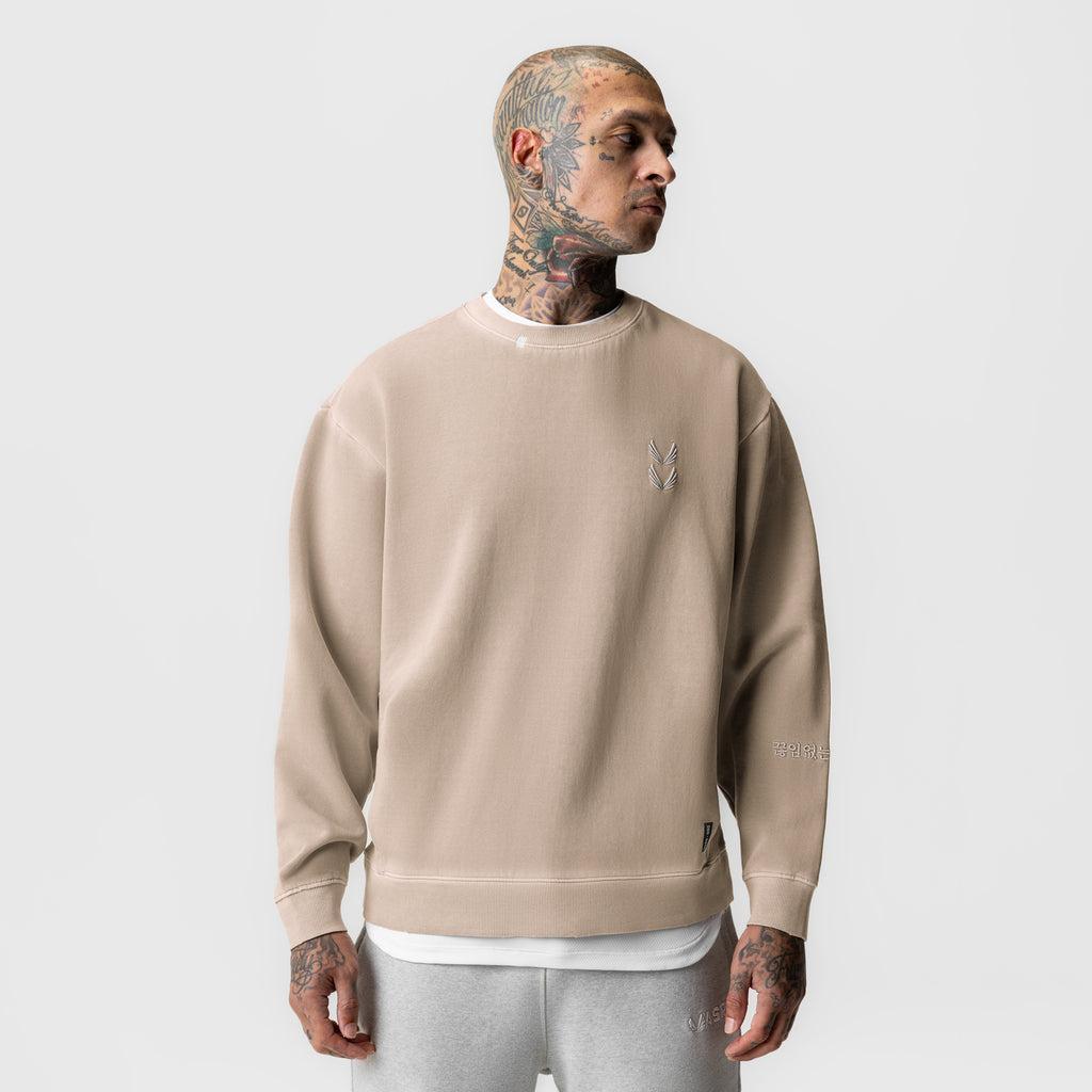 0861. Tech Essential™ Distressed Crewneck - Faded Chai Product Image