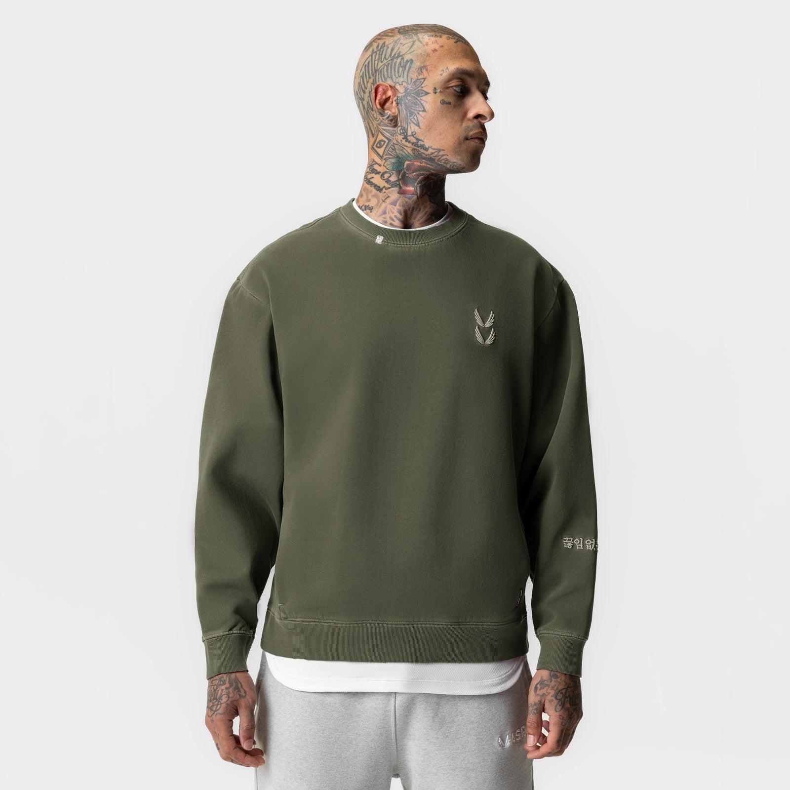 0861. Tech Essential™ Distressed Crewneck - Faded Grey Product Image