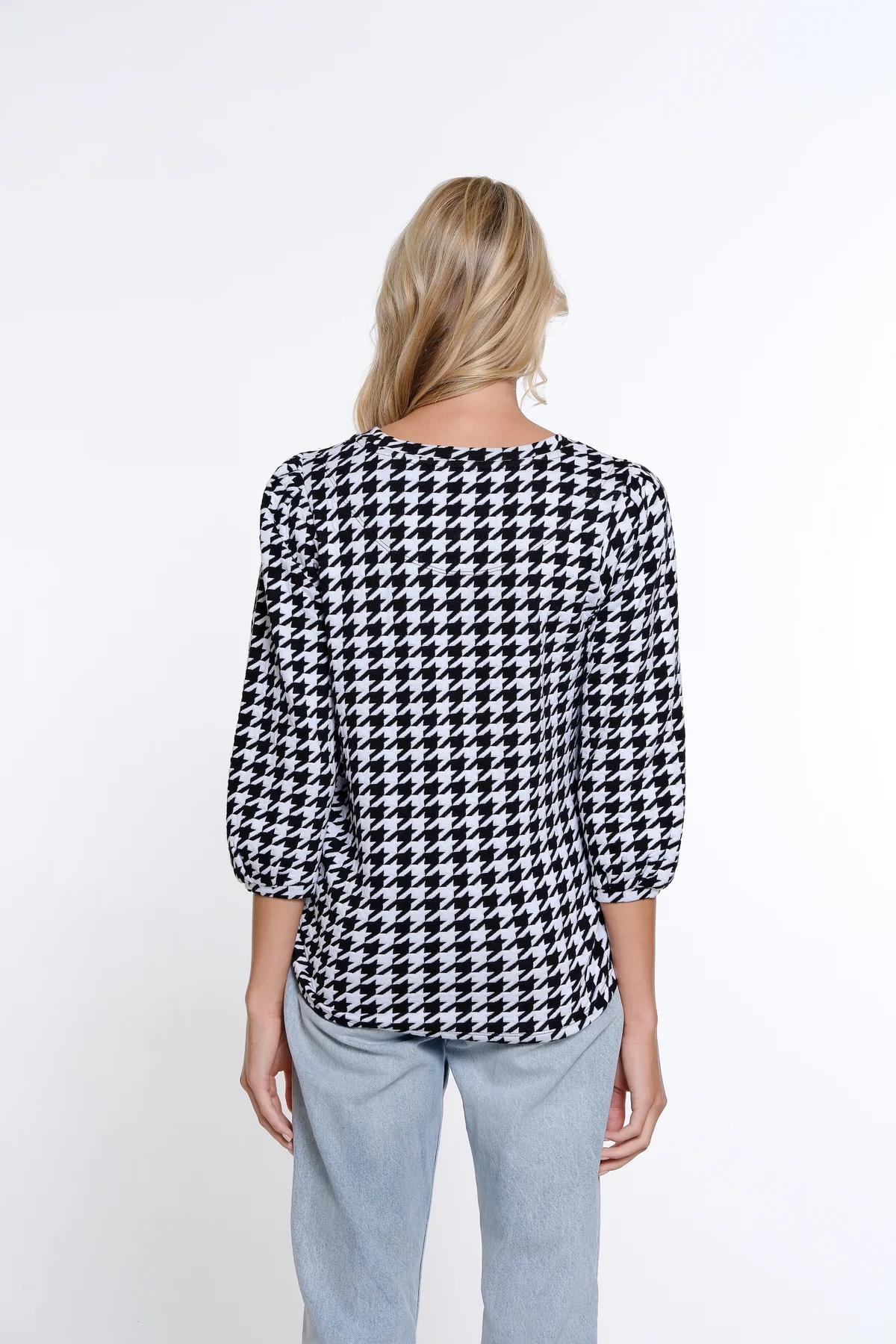 Houndstooth Knit Top Product Image