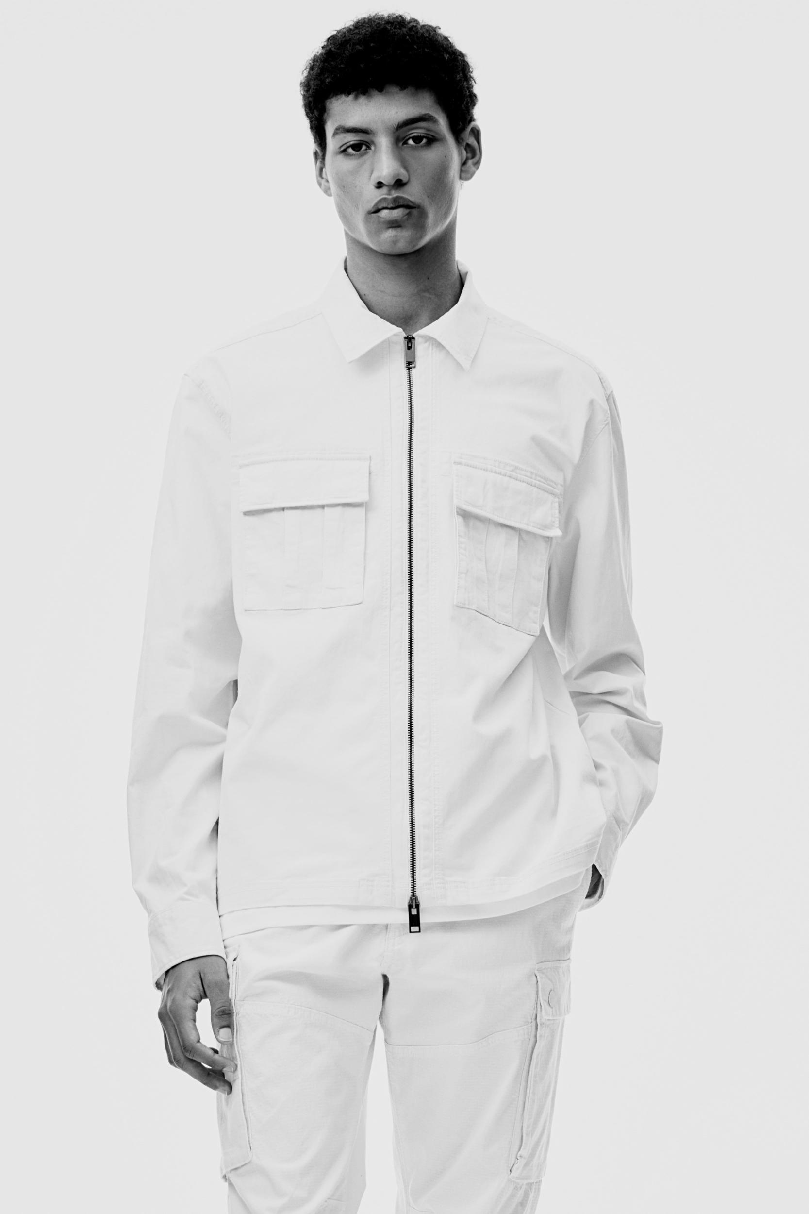 Regular-Fit Twill Overshirt Product Image
