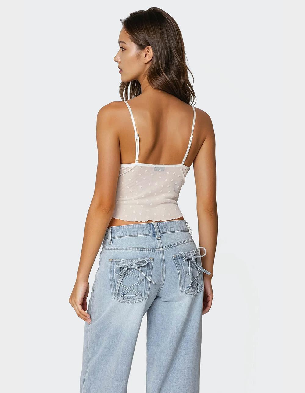 EDIKTED Posey Sheer Tank Top Product Image