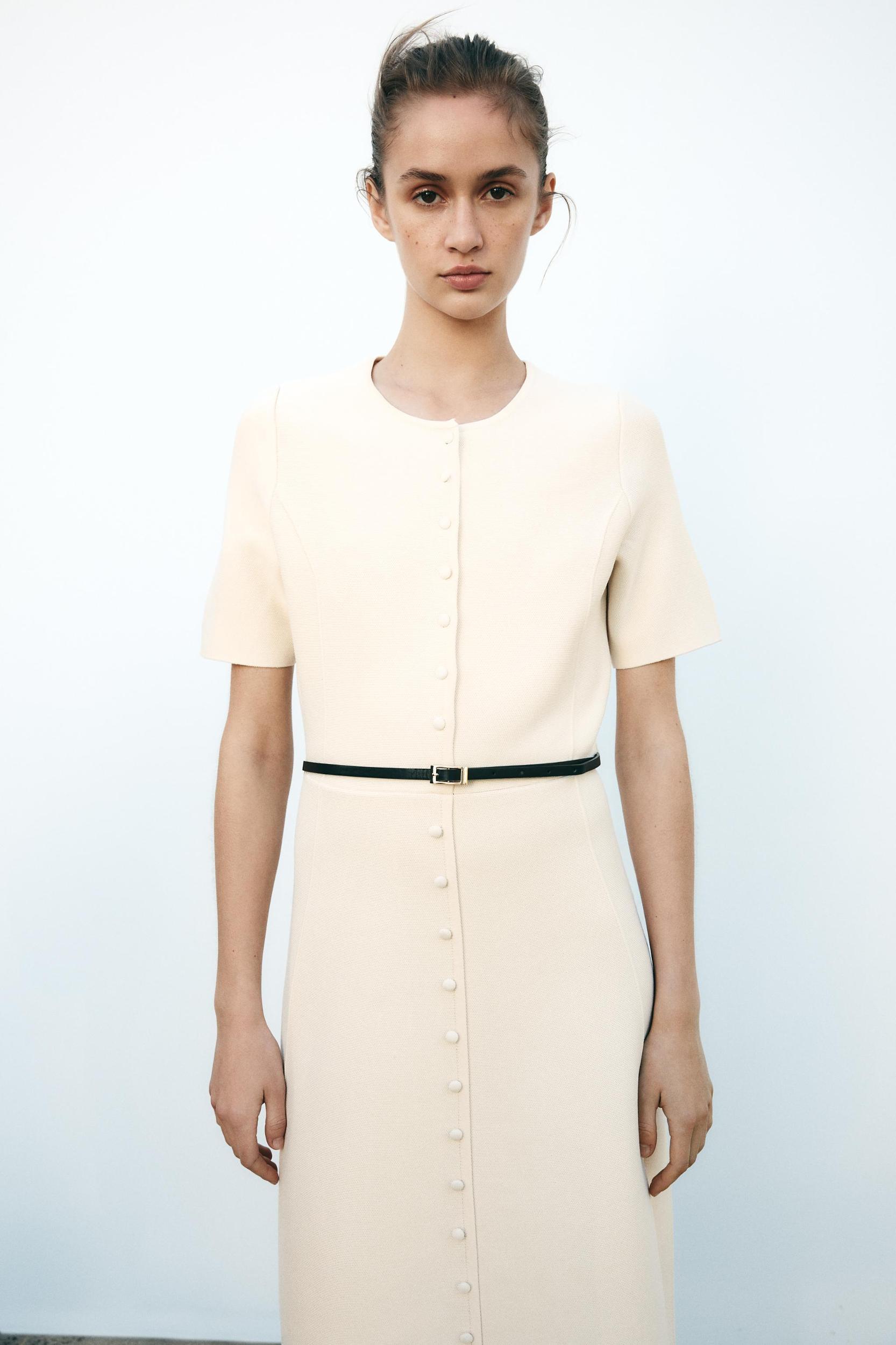BELTED MIDI DRESS Product Image