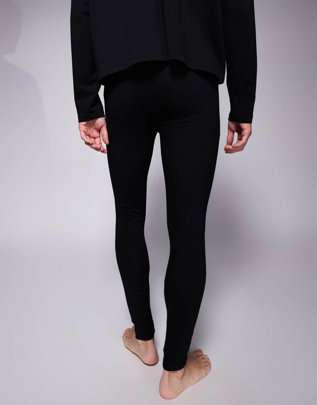 HUGO Bodywear long johns in black with contrast waistband Product Image