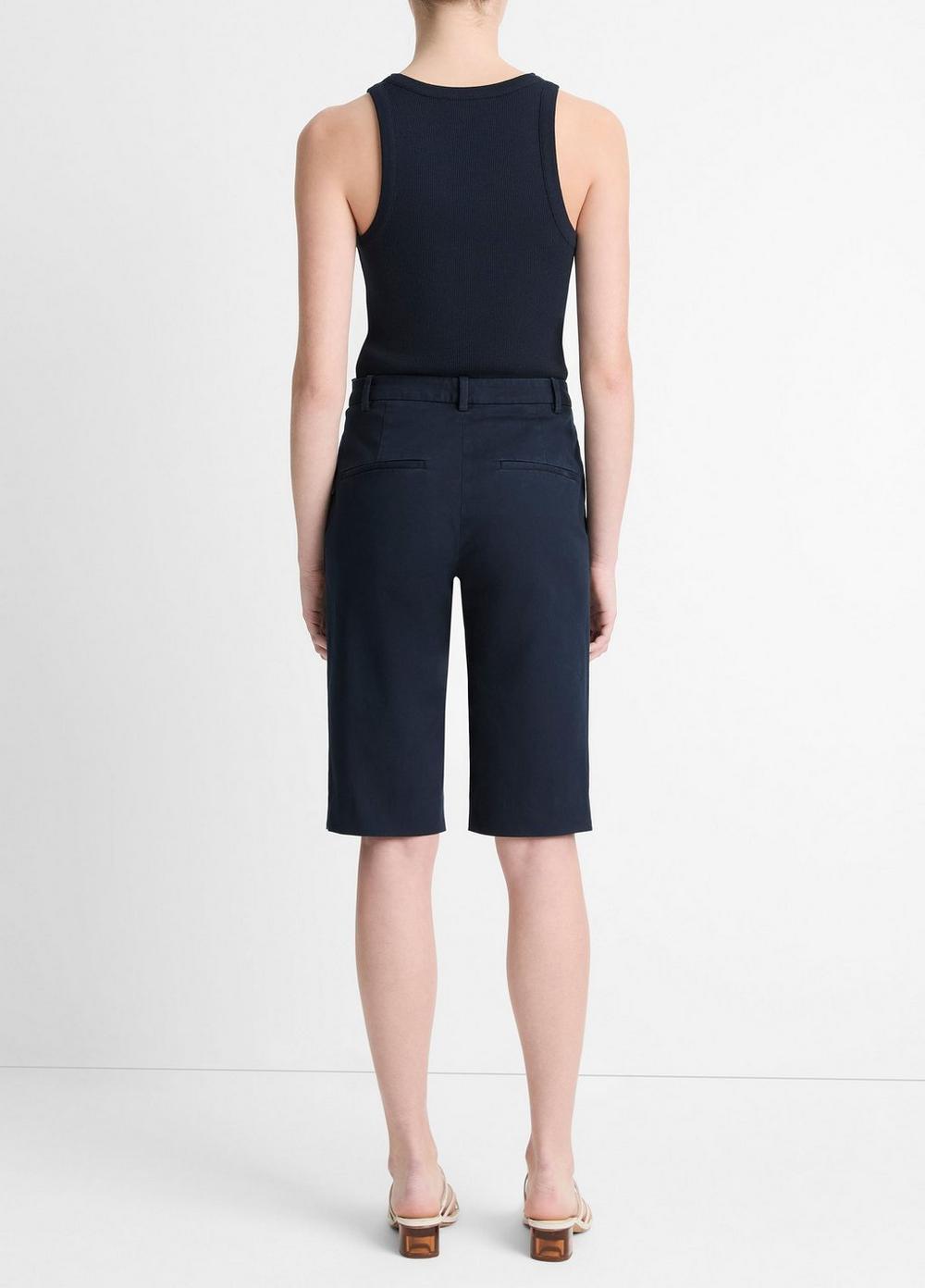 Womens Italian Stretch-cotton Chino Short, Coastal Blue, Size 0 Vince Product Image