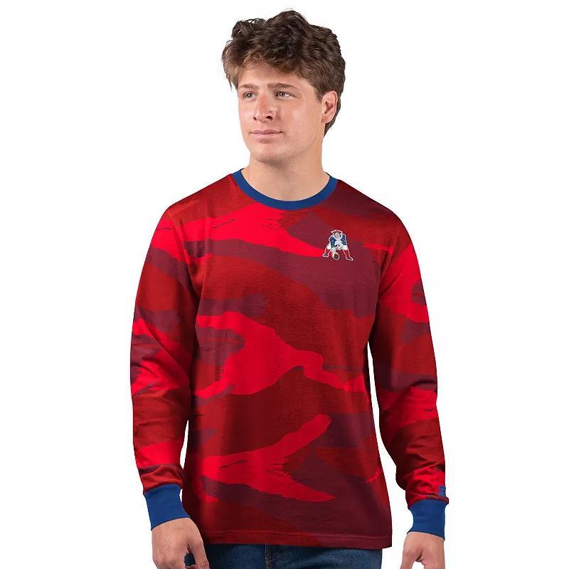 Men's Starter Red New England Patriots Thursday Night Gridiron Vintage Logo Long Sleeve T-Shirt, Size: 3XL Product Image