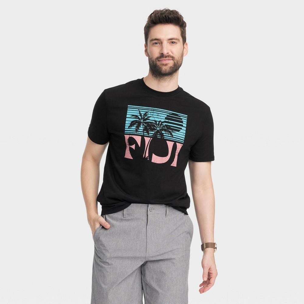 Mens Short Sleeve Graphic T-Shirt - Goodfellow & Co Black M Product Image