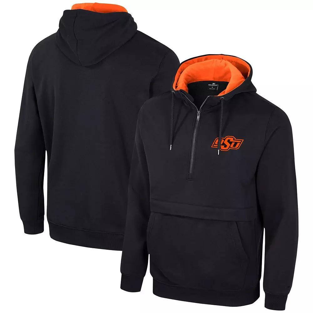 Men's Colosseum Black Oklahoma State Cowboys Half-Zip Hoodie, Size: 2XL Product Image