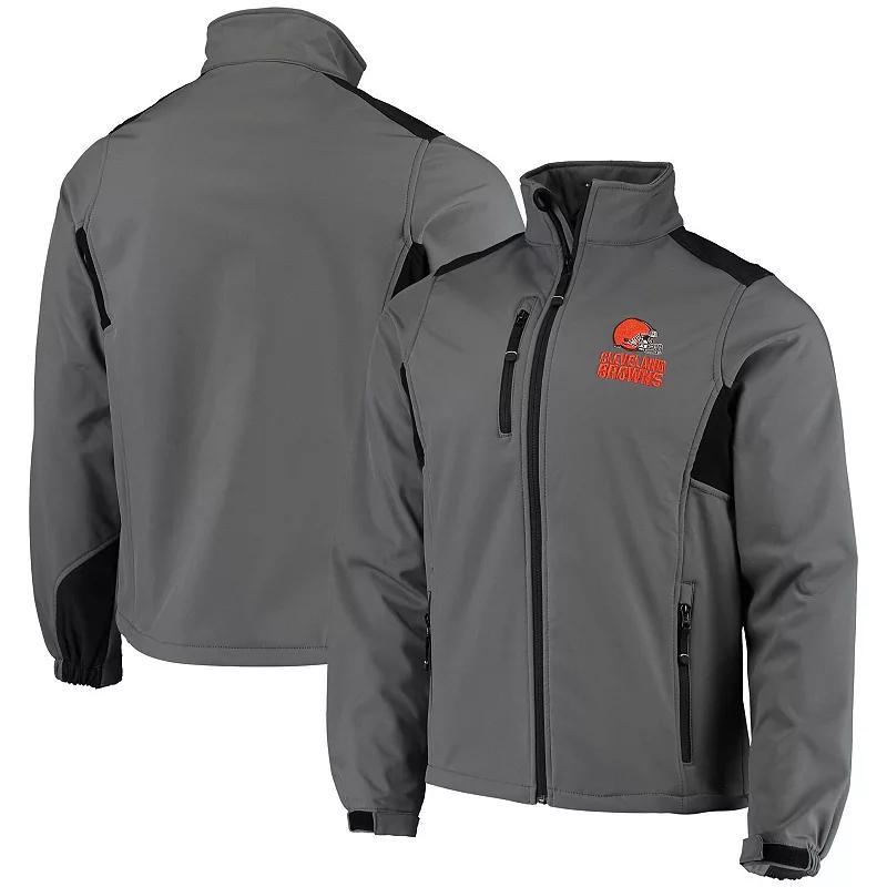 Men's Dunbrooke Charcoal Cleveland Browns Circle Softshell Fleece Full-Zip Jacket, Size: Small Product Image