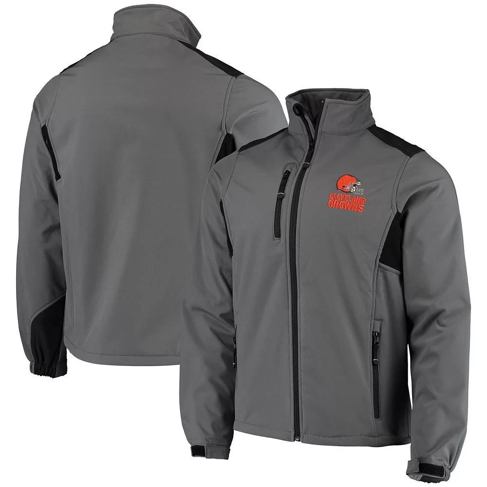 Men's Dunbrooke Charcoal Cleveland Browns Circle Softshell Fleece Full-Zip Jacket, Size: Small Product Image