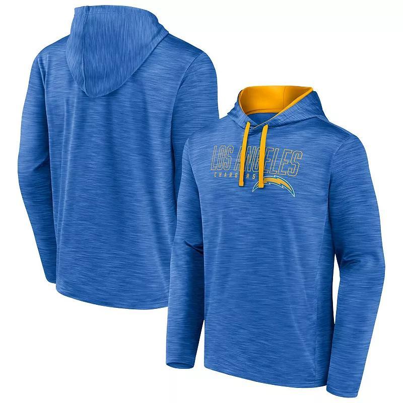 Men's Fanatics Branded Heather Powder Blue Los Angeles Chargers Hook and Ladder Pullover Hoodie, Size: 4XL, Team Product Image