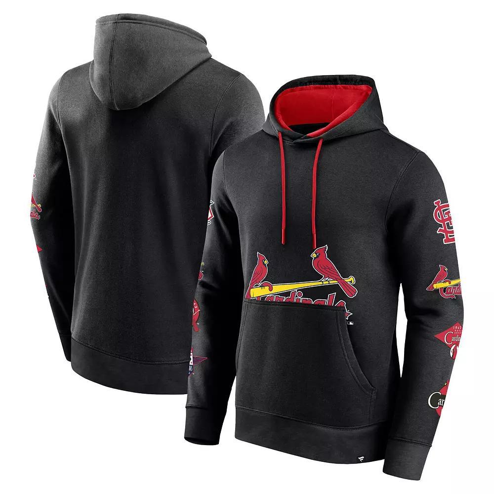 Men's Fanatics Black St. Louis Cardinals Wild Winner Pullover Hoodie, Size: Medium Product Image