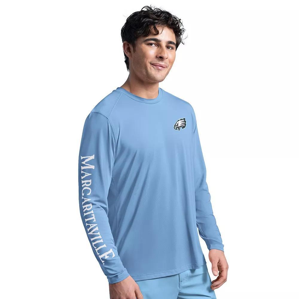 Men's G-III Sports by Carl Banks  Light Blue New York Jets Margaritaville Rock Harbor Long Sleeve Rashguard Top, Size: XL Product Image