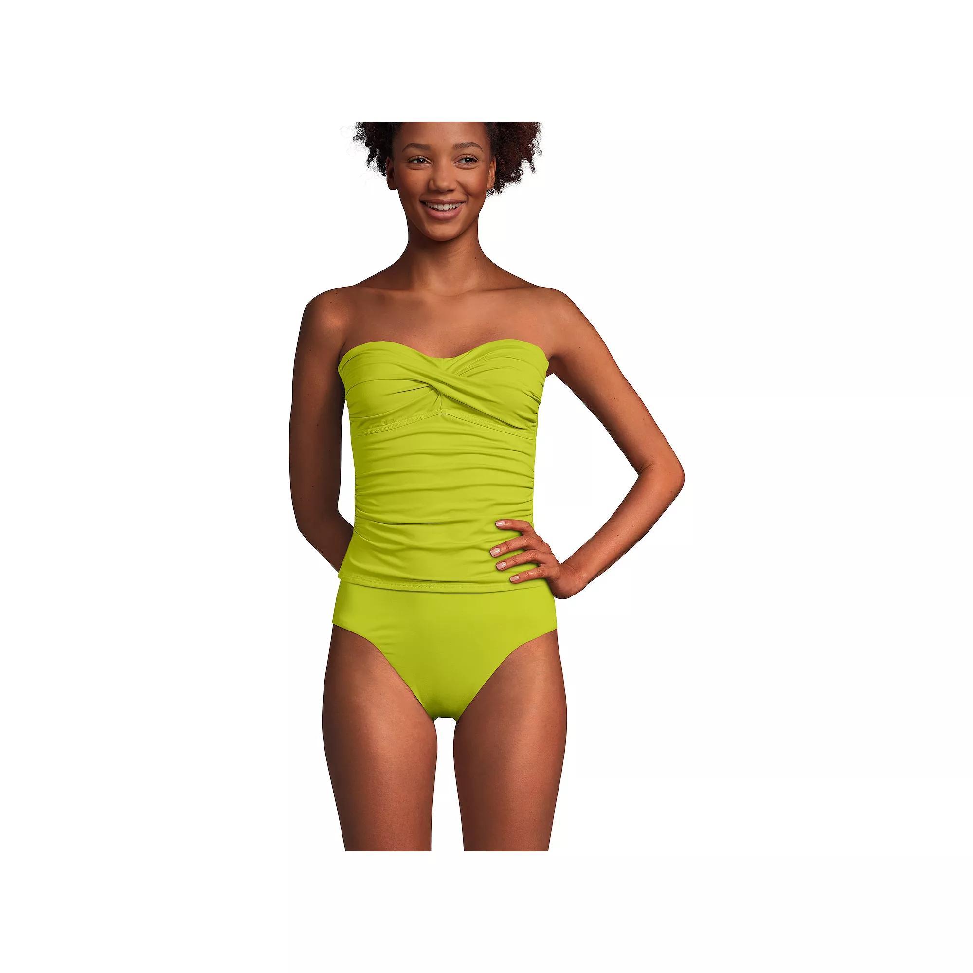 Women's Lands' End Bandeau Tankini Swimsuit Top, Size: 8, Black Product Image