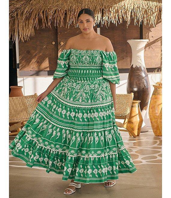 Sugarlips Plus Rick Rack Trimmed Coordinating Smocked Crop Top Product Image