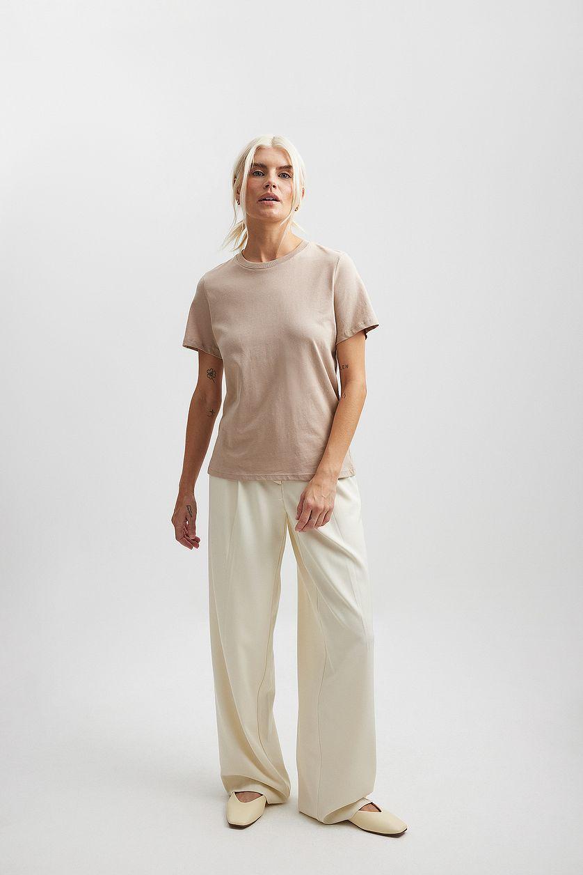 Round Neck Cotton T-Shirt Product Image