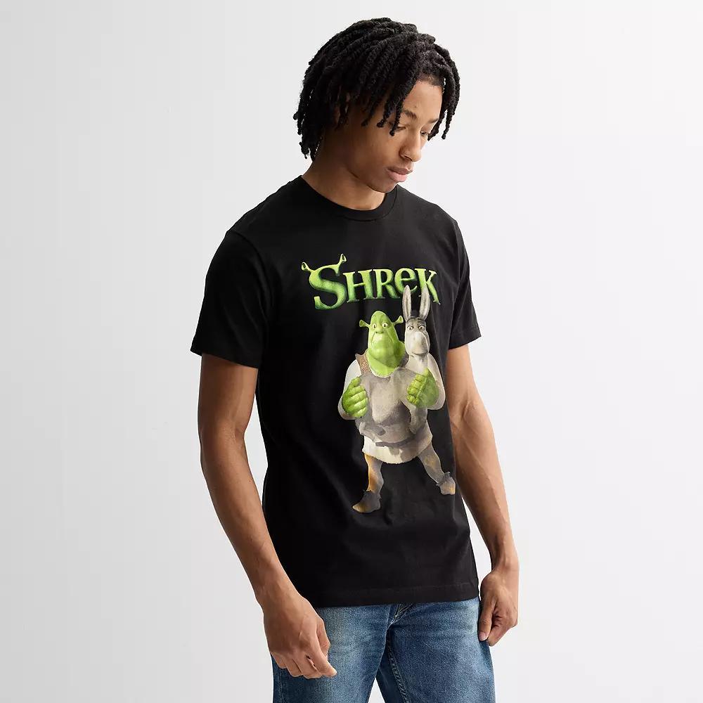 Men's Shrek & Donkey Short Sleeve Tee, Size: Medium, Black Product Image