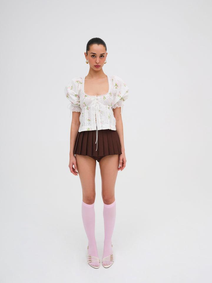 Medici Crop Top — White Product Image
