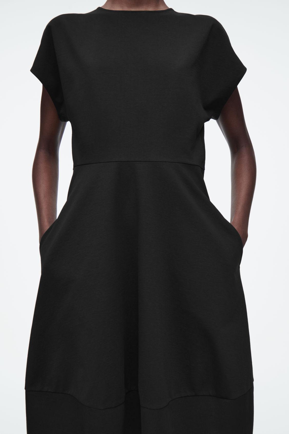 SCULPTED COTTON MIDI DRESS Product Image