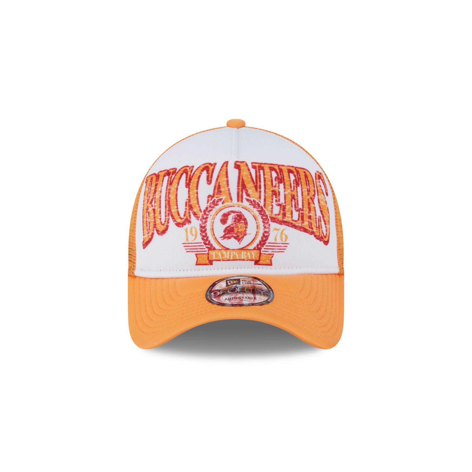 Tampa Bay Buccaneers Distressed 9FORTY A-Frame Trucker Hat Male Product Image