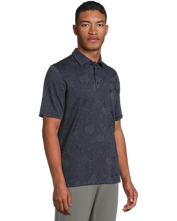 Men's Johnston & Murphy Paisley Knit Jacquard Polo Product Image