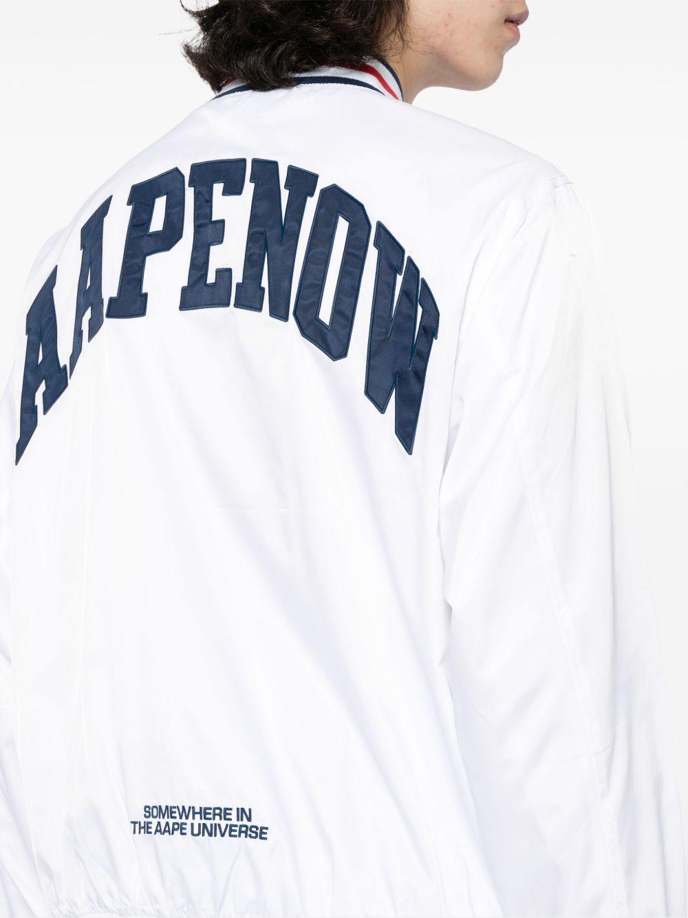 stripe-trim bomber jacket Product Image