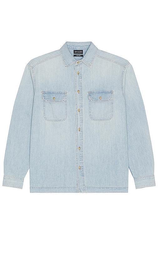 JOHN ELLIOTT Princeton Work Shirt in Denim-Light Product Image
