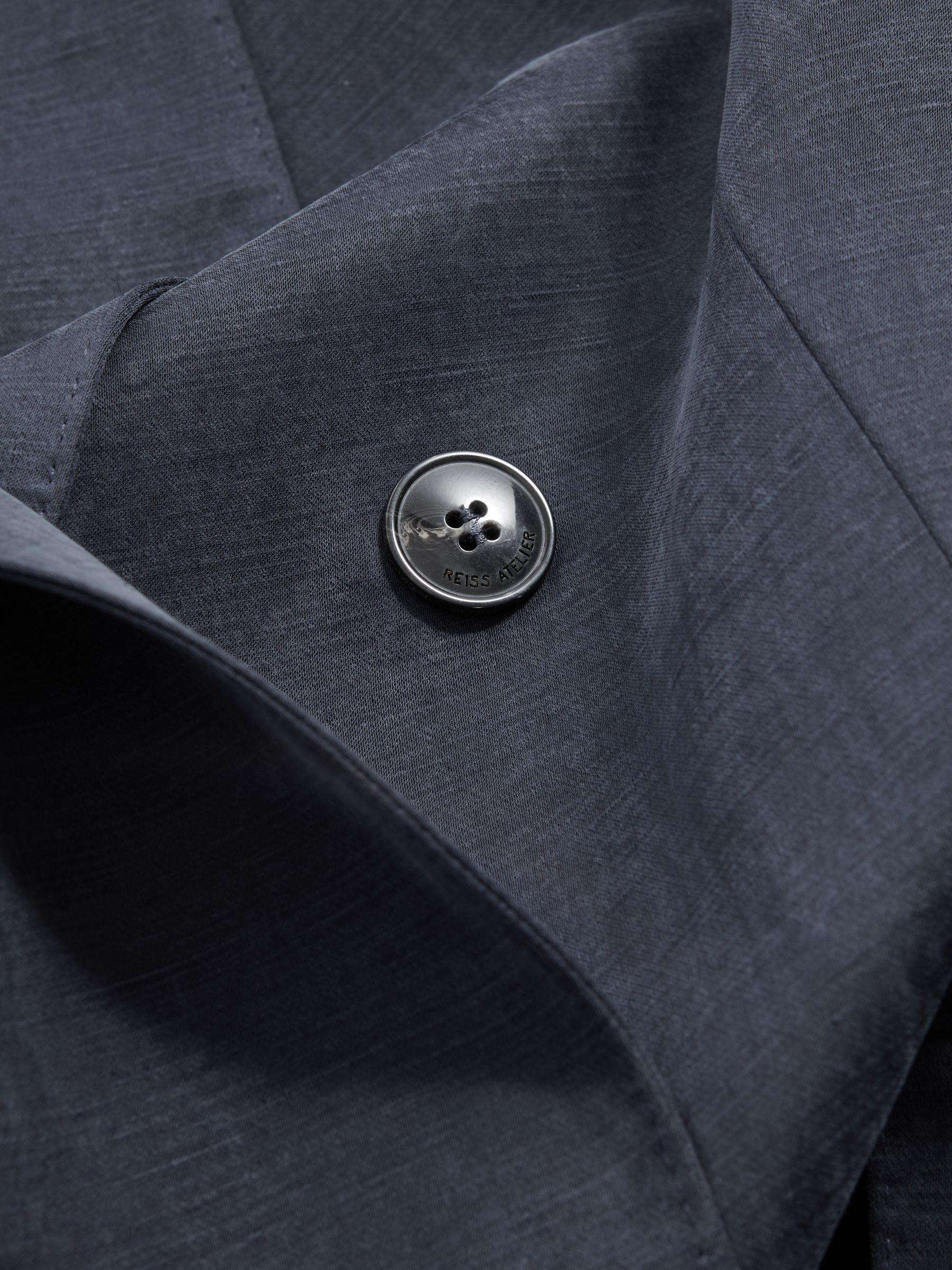 Atelier Cupro Double Breasted Suit Blazer in Navy Product Image