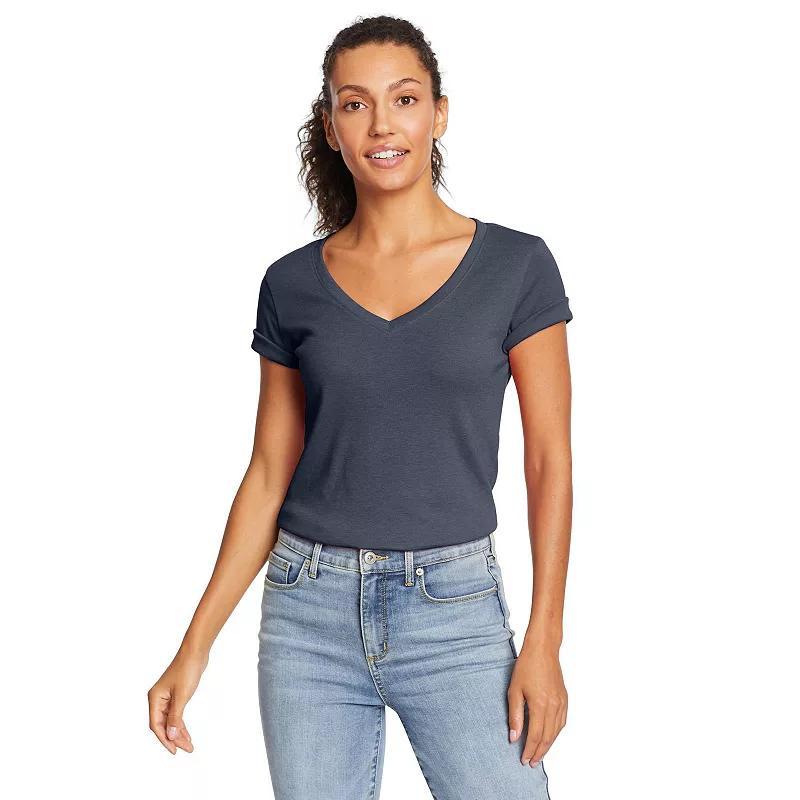 Women's Eddie Bauer Favorite Solid Tee, Size: XS, Blue Blue Product Image