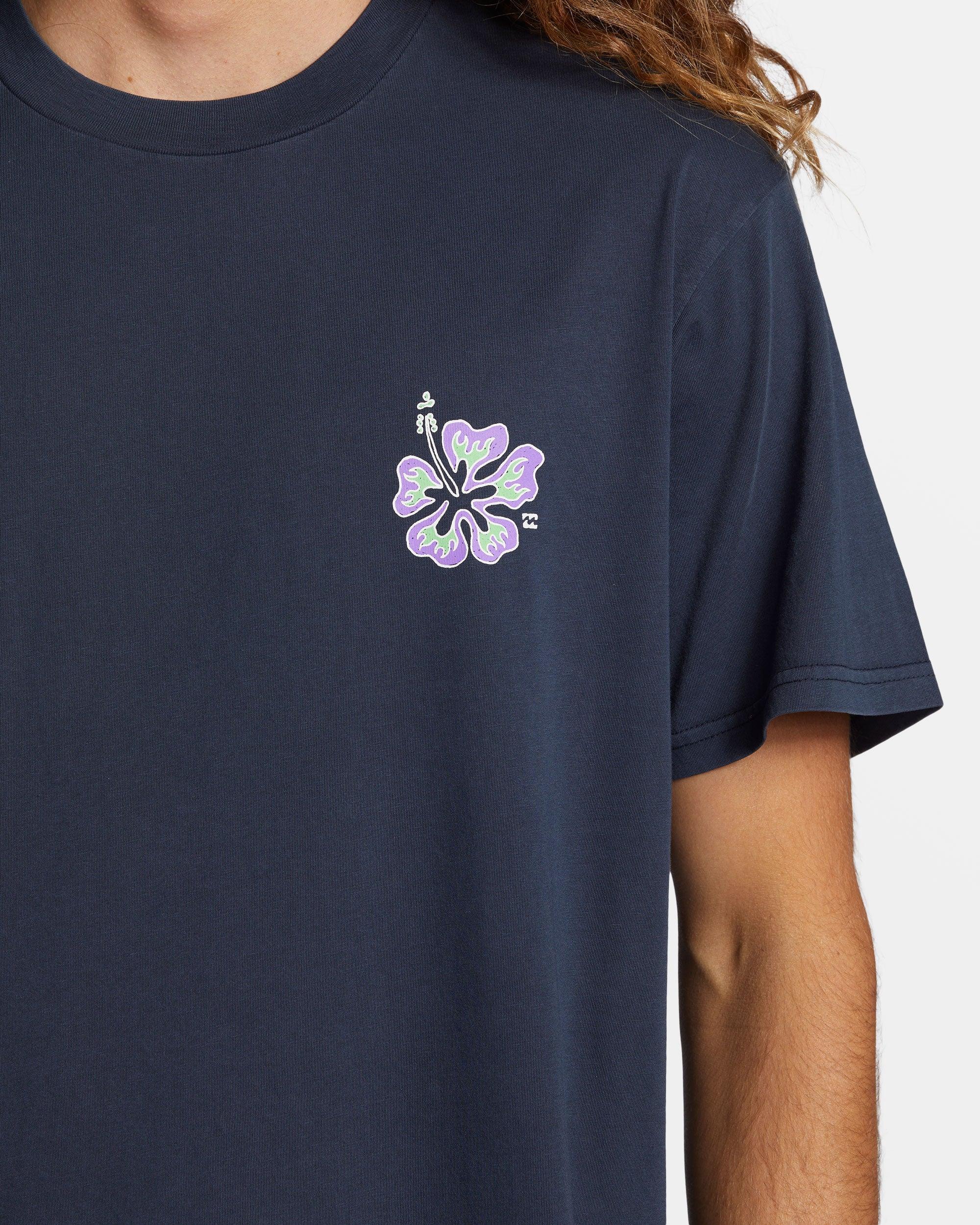 Hibiscus T-Shirt - Navy Male Product Image