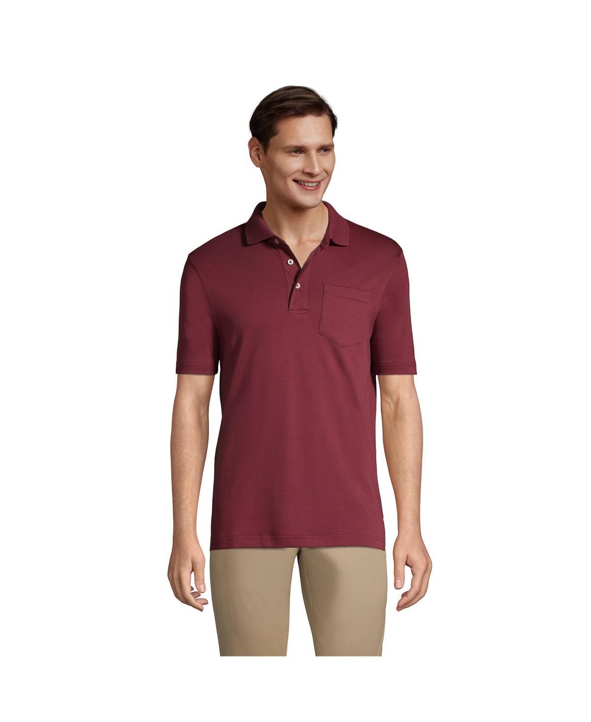 Big & Tall Lands' End Supima Polo, Men's, Size: 4XB, White Product Image