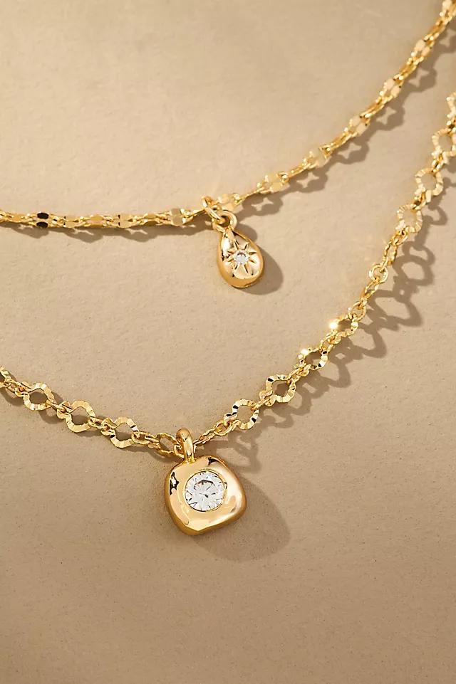 Crystal Pendant Layered Necklace Product Image