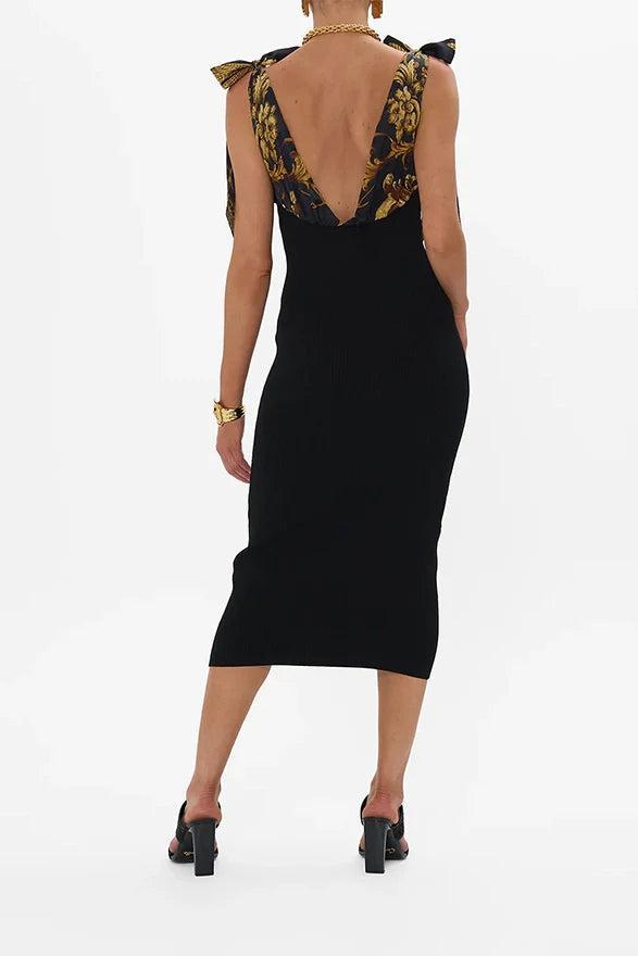 CAMILLA Long Knit Dress With Silk Ties - Medium -SALE Product Image