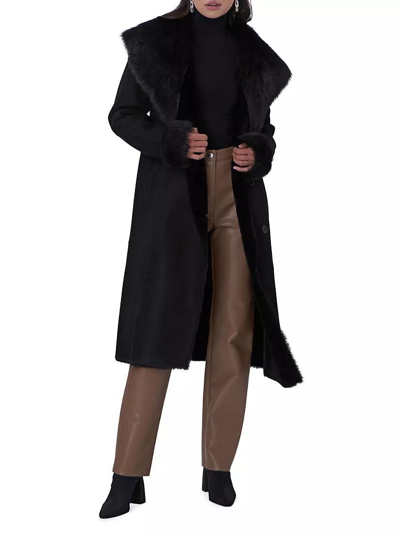 Select Shearling Lamb Short Coat Product Image