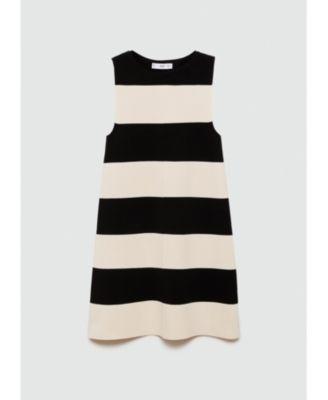 Mango Womens Short-Striped Knitted Dress Product Image