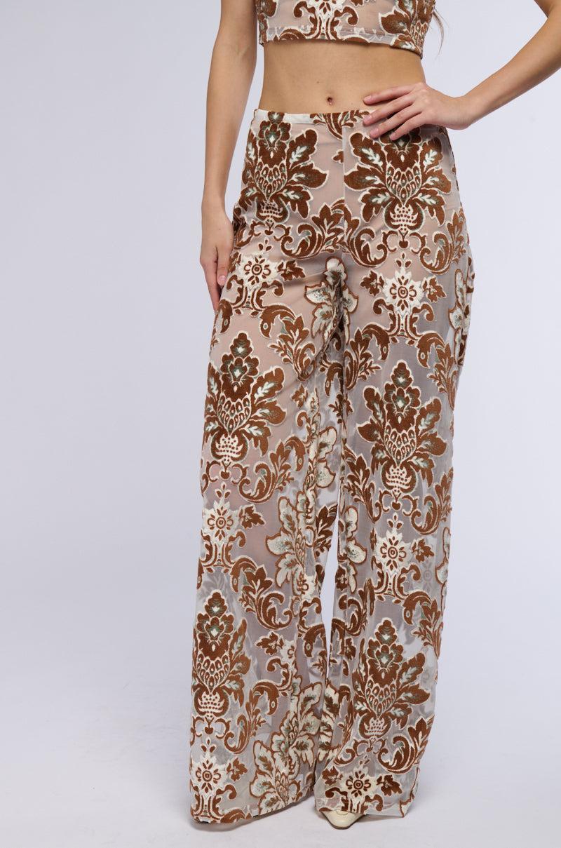 LOTUS MESH FLARE PANTS Product Image